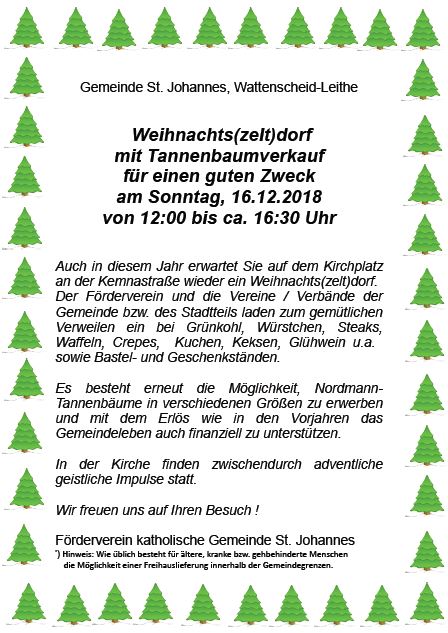 Weihnachtsdorf Tannenbaumverkauf